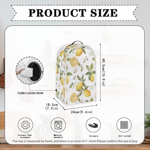 Lemon Flower Blender Cover Appliance Cover Machine Washable Kitchen Cover