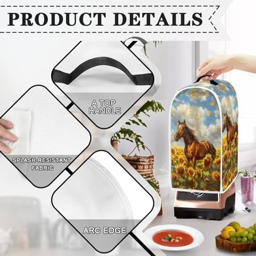 Horse Sunflower Blender Cover Dust Proof
