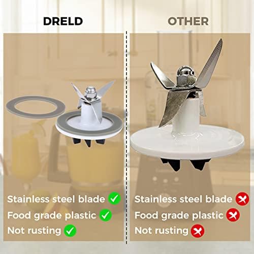 DRELD SPB-456-2 Blender Blade with Rubber Gasket Replacement