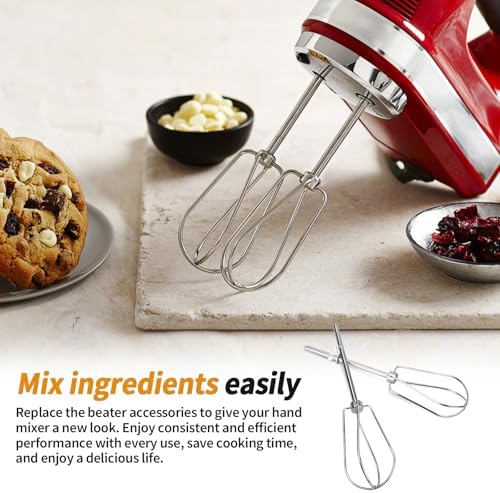 Stainless Steel Turbo Beaters for Hand Mixers 2 Pack
