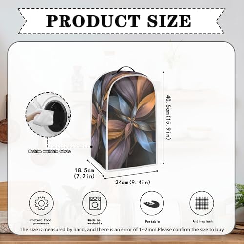 Brown Flower Blender Cover Dust Proof
