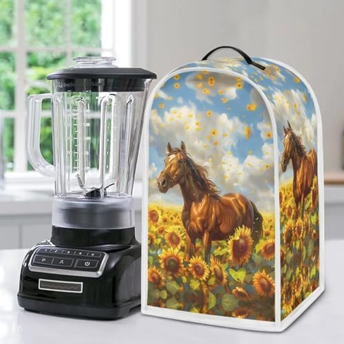 Horse Sunflower Blender Cover Dust Proof