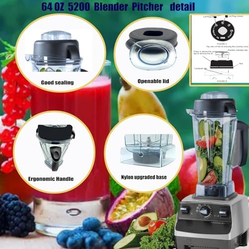 64oz Blender Pitcher Jar for Vitamix