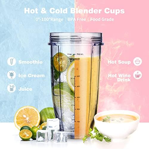 Ninja Blender Replacement Cups 18 24 32 oz Set