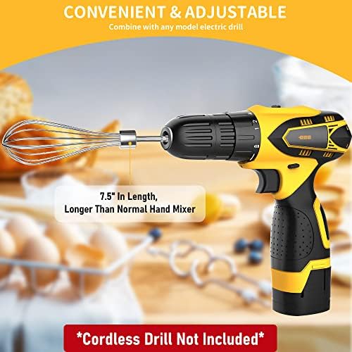 Homicozy 3-Piece Stainless Steel Hand Mixer Attachment Set