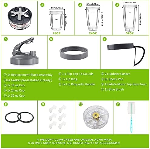14 PCS Blender Replacement Parts Set