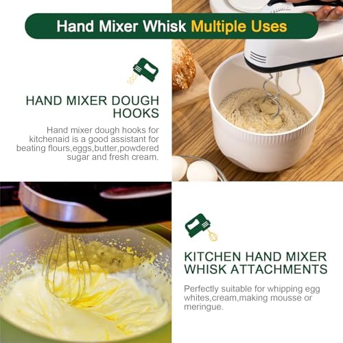 3PCS Stainless Steel Hand Mixer Whisk Attachment