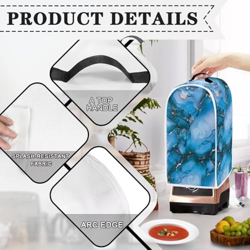 Blue Marble Blender Cover for Kitchen Appliances