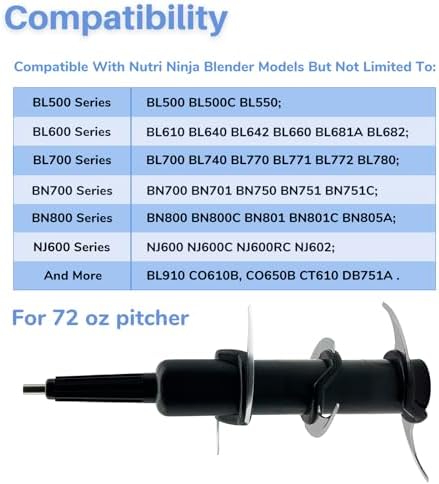 GENQORN 6 Blade Replacement for Ninja Blender