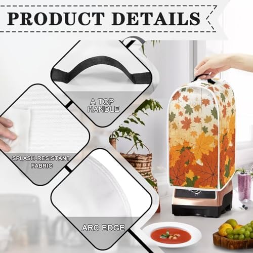 UNICEU Fall Maple Leaf Blender Dust Cover with Handle