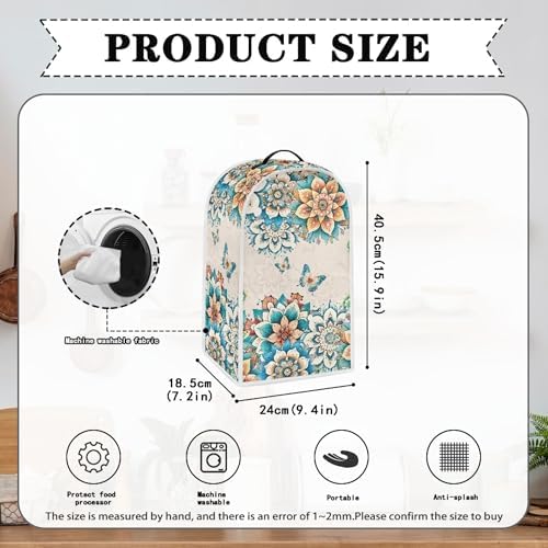 Boho Flower Blender Dust Cover with Handle