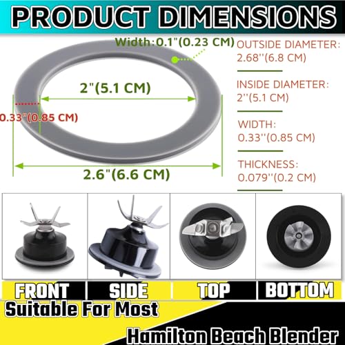 Hamilton Beach Blender O-Ring Seal 5 Pcs Replacement